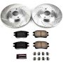 PowerStop K1146 Z23 Daily Driver Carbon-Fiber Ceramic Brake Pad and Drilled & Slotted Rotor Kit