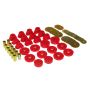 Prothane 7-105 67-72 Chevy K10 Blazer Body Mount Kit - Red