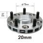 Project Kics 12x1.25 Hub 56mm 5-100 Wide Tread Spacers - 20mm