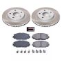 PowerStop SC258 Semi-Coated Rotor and Low-Dust Ceramic Brake Pad Kit