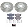 PowerStop SC5806 Semi-Coated Rotor and Low-Dust Ceramic Brake Pad Kit