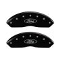 MGP 10155FFRDBK Front set 2 Caliper Covers Engraved Front Oval logo/Ford Black finish silver ch