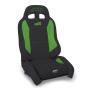 PRP Seats A9001044-201-W PRP EnduroCrawl Reclining Suspension Seat - Black/Green Vinyl - Driver