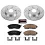 PowerStop K6961 Z23 Daily Driver Carbon-Fiber Ceramic Brake Pad and Drilled & Slotted Rotor Kit