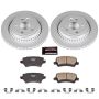 PowerStop CRK5705 Genuine Geomet Coated Rotor and Carbon-Fiber Ceramic Brake Pad Kit