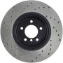 Stoptech 128.34104L Sport Cross Drilled Brake Rotor - Front Right