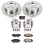 PowerStop KCOE6501 OE Stock Replacement Low-Dust Ceramic Brake Pad, Rotor and Caliper Kit