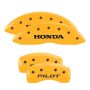 MGP 4 Caliper Covers Engraved Front Honda Engraved Rear Pilot/2016 Yellow finish black ch