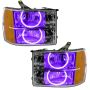 Oracle Lighting 8165-007 SMD Pre-Assembled Headlights, Round Ring Design, UV/Purple