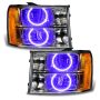 Oracle Lighting 8165-007 SMD Pre-Assembled Headlights, Round Ring Design, UV/Purple