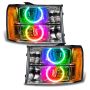 Oracle Lighting 8165-334 SMD Pre-Assembled Headlights, Round Ring Design, ColorSHIFT(tm) - No Controller