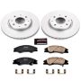 PowerStop CRK5903 Genuine Geomet Coated Rotor and Low-Dust Ceramic Brake Pad Kit