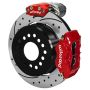 Wilwood 140-16142-DR Forged Dynalite Rear Electronic Parking Brake Kit - Red Powder Coat Caliper - D/S Rotor