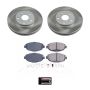 PowerStop SC1073 Semi-Coated Rotor and Low-Dust Ceramic Brake Pad Kit