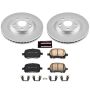 PowerStop CRK1135 Genuine Geomet Coated Rotor and Low-Dust Ceramic Brake Pad Kit