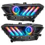 Oracle Lighting 8199-332 2015-2017 Ford Mustang Dynamic RGB+A Pre-Assembled Headlights - Black Edition