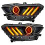 Oracle Lighting 8199-332 2015-2017 Ford Mustang Dynamic RGB+A Pre-Assembled Headlights - Black Edition