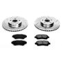 PowerStop K3027 Z23 Daily Driver Carbon-Fiber Ceramic Brake Pad and Drilled & Slotted Rotor Kit