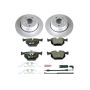 PowerStop ESK5734 Genuine Geomet Coated Rotors, ECE-R90 Brake Pads + Hardware Kit