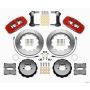 Wilwood 140-12876-R AERO6 Front Hat Kit 14.00 Red 1999-2012 Subaru WRX w/Lines