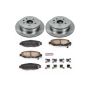PowerStop KOE1072 OE Stock Replacement Low-Dust Ceramic Brake Pad and Rotor Kit