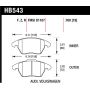 Hawk Performance HB543N.760 HP Plus Disc Brake Pad