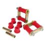 Prothane 25-43008 84 Range Rover Upper/Lower Front Shock Bushings - Red