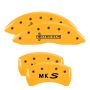 MGP 4 Caliper Covers Engraved Front Lincoln Engraved Rear MKS Yellow finish black ch