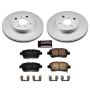 PowerStop CRK1153 Genuine Geomet Coated Rotor and Low-Dust Ceramic Brake Pad Kit
