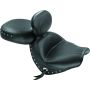 Mustang Motorcycle 79560 Mustang 04-09 Honda VTX1300C Wide Touring 2PC Seat w/Driver Backrest Studs - Black