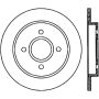 StopTech Power Slot 14-19 Ford Fiesta / 01-07 Ford Focus Slotted Left Rear Cryo Rotor