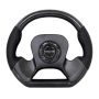 NRG Carbon Fiber Steering Wheel (320mm) CF Center Plate & Two-Tone Carbon w/Leather Trim Handles