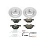 PowerStop ESK5361 Genuine Geomet Coated Rotors, ECE-R90 Brake Pads + Hardware Kit
