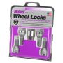 McGard Wheel Lock Bolt Set - 4pk. (Cone Seat) M14X1.5 / 17mm Hex / 27.5mm Shank Length - Chrome
