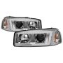 SPYDER 5084620 Projector Headlights - Version 2 - Light Bar DRL - Chrome