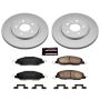PowerStop CRK1384 Genuine Geomet Coated Rotor and Low-Dust Ceramic Brake Pad Kit