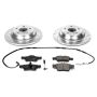 PowerStop K3069 Z23 Daily Driver Carbon-Fiber Ceramic Brake Pad and Drilled & Slotted Rotor Kit