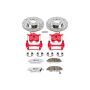 PowerStop KC694A-26 Z26 Street Performance Ceramic Brake Pad, Drilled Slotted Rotor, and Caliper Kit