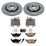 PowerStop KCOE839 OE Stock Replacement Low-Dust Ceramic Brake Pad, Rotor and Caliper Kit