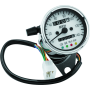 Bikers Choice 490291 2.5 Inch Chrome 2:1 Universal Mini Speedo w LED Indicators White Face 140 Mph