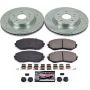 PowerStop K5886 Z23 Daily Driver Carbon-Fiber Ceramic Brake Pad and Drilled & Slotted Rotor Kit