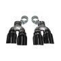 Corsa Performance 14479BLK Twin 4.0in. Black PVD Pro-Series Tip Kit (Clamps Included)