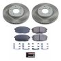 PowerStop SC5911 Semi-Coated Rotor and Low-Dust Ceramic Brake Pad Kit
