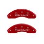 MGP Front set 2 Caliper Covers Engraved Front Sonic Red finish silver ch