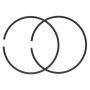 Wiseco 8450KB Wiseco Piston Ring Set, 2 Cycle, 84.50 MM Bore
