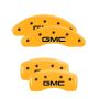 MGP 4 Caliper Covers Engraved Front & Rear GMC Yellow Finish Black Char 2018 GMC Terrain