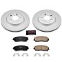 PowerStop CRK1714 Genuine Geomet Coated Rotor and Low-Dust Ceramic Brake Pad Kit