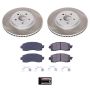 PowerStop SC7892 Semi-Coated Rotor and Low-Dust Ceramic Brake Pad Kit