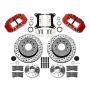 Wilwood 140-15940-DR 63-87 Chevy C10 Narrow Superlite 6R Front Brake Kit Drilled & Slotted 12.19in Rotors - Red