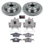PowerStop KCOE5196 OE Stock Replacement Low-Dust Ceramic Brake Pad, Rotor and Caliper Kit